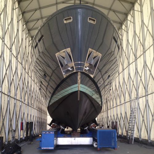 Wartungsgarage für Reparaturen - ALU Series - Yachtgarage - Lack