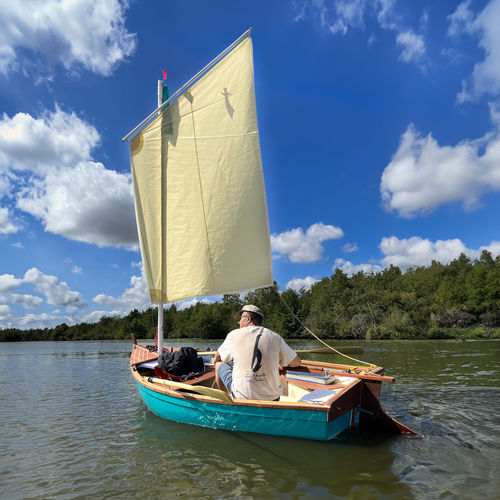 Traditionelles offenes- Segel und Ruderboot - Morgat 320 - l’Atelier des Gazelles - mit offenem Heck / mit Gaffelsegel / unsinkbar