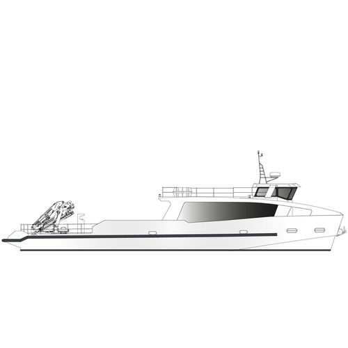 Unterstützungsboot für Aquakultur Berufsschiff - 21 m YSV - ODC MARINE - Innenborder / Aluminium