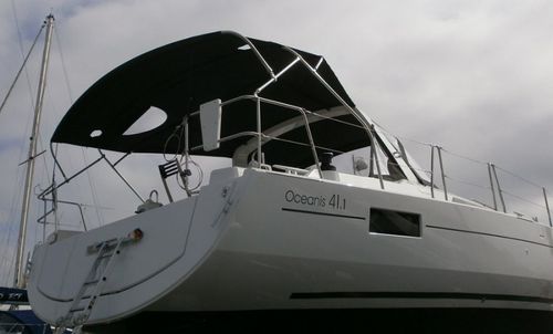 Bimini-Top für Segelboot - Oceanis 41.1 - TTOP Nautic - für Ruderhaus / Aluminiumstruktur / mit Edelstahlstruktur