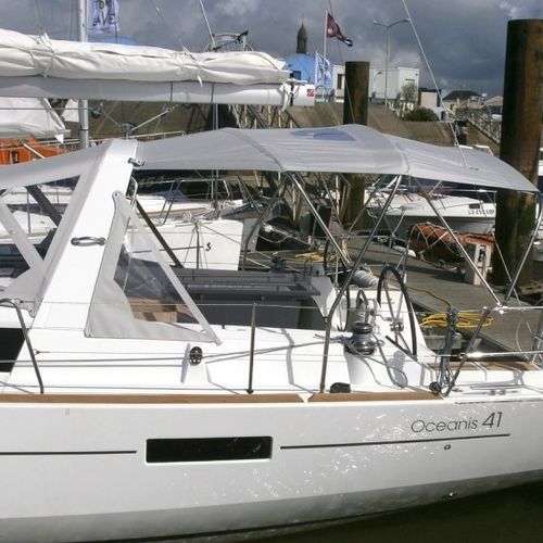 Bimini-Top für Segelboot - Oceanis 41 - TTOP Nautic - für Ruderhaus / mit Edelstahlstruktur / PVC
