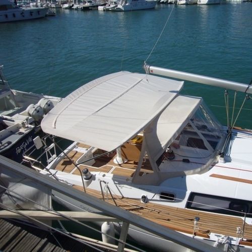 Bimini-Top für Segelboot - Oceanis 37 - TTOP Nautic - für Ruderhaus / mit Edelstahlstruktur / Acryl