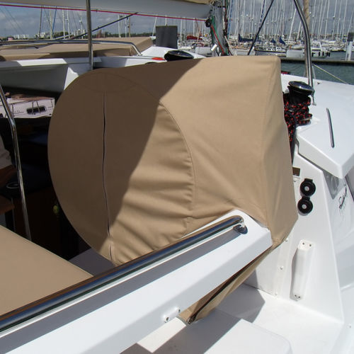 Schutzhülle für Sportmultihulls - hel-44-h-bar - TTOP Nautic - für Ruderrad / PVC / grau