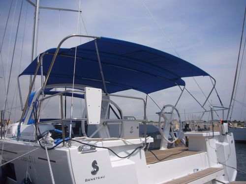 Bimini-Top für Segelboot - Oceanis 51.1 - TTOP Nautic - für Ruderhaus / für Steuermann / Aluminiumstruktur
