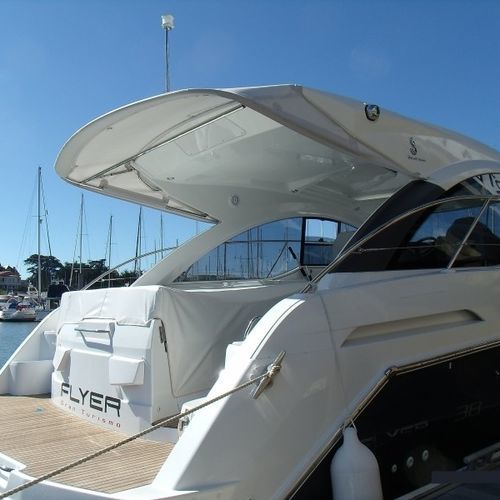 Roofdach für Boote - fly-gt-38-casq - TTOP Nautic - für Ruderhaus / Aluminiumstruktur / mit Edelstahlstruktur