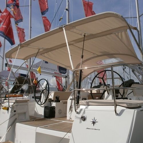 Bimini-Top für Segelboot - Sun Odyssey 440 - TTOP Nautic - für Ruderhaus / mit Edelstahlstruktur / PVC