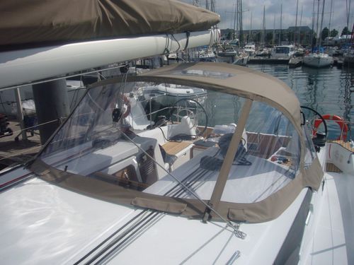 Roofdach für Segelboot - Sun Odyssey 410 - Construction Site Version - TTOP Nautic - für Ruderhaus / Aluminiumstruktur / mit Edelstahlstruktur