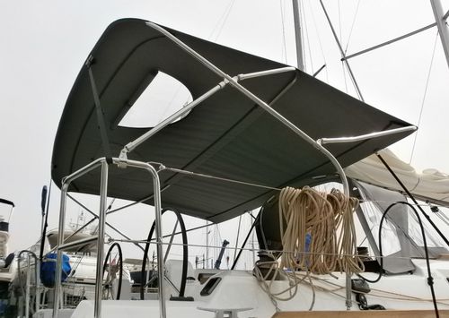 Bimini-Top für Segelboot - Dufour 350 - TTOP Nautic - für Ruderhaus / mit Edelstahlstruktur / grau