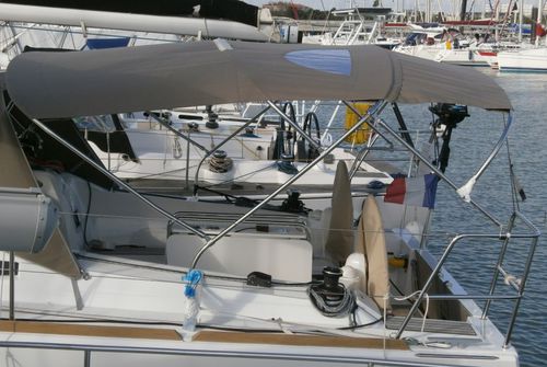 Bimini-Top für Segelboot - Sun Odyssey 349 - TTOP Nautic - für Ruderhaus / mit Edelstahlstruktur / PVC