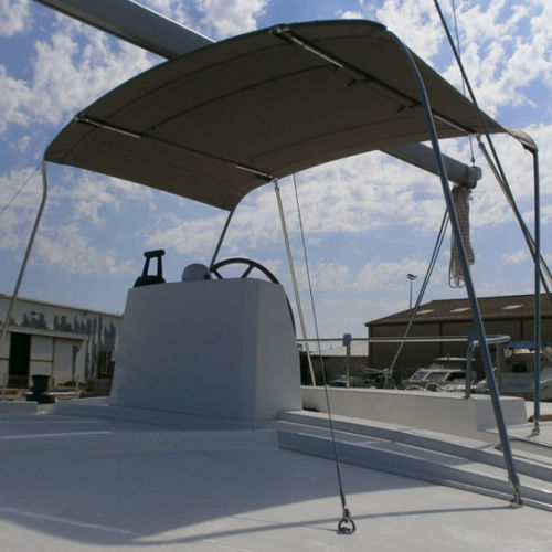 Bimini-Top für Boot - bal-4-5-fl-bi-fi - TTOP Nautic - für Katamarane / für Ruderhaus / mit Edelstahlstruktur