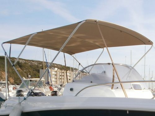 Bimini-Top für Boot - bi-st-in-n-3 - TTOP Nautic - für Ruderhaus / mit Edelstahlstruktur / grau