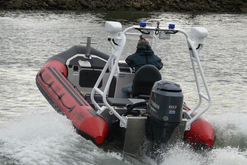 Außenborder-Schlauchboot - SPIRIT 14'6" - Polaris boat - halbstarr / Open / mit Mittelkonsole
