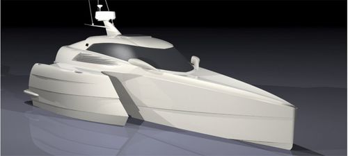 Cabin-Cruiser / Trimaran - LOMOcean Design - Außenborder / mit geschlossenem Cockpit / Sport