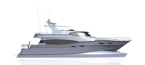 Katamaran-Motoryacht - Wavepiercer - LOMOcean Design - Sportfischer / Flybridge / Verdränger Rumpf