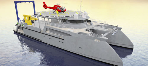 Yachtunterstützungs-Spezialschiff - Atlas - LOMOcean Design - Katamaran