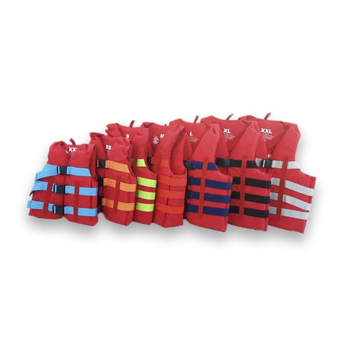 Wassersport-Schwimmweste - Watersports Jackets Red-Yellow - Commercial Towables - für Männer / Schaumstoff