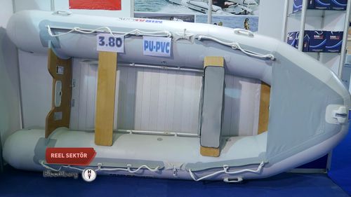 Außenborder-Schlauchboot - ROLL-UP BOT 3,80 mt. - MIRAI - faltbar / max. 5 Personen / Aluminiumboden