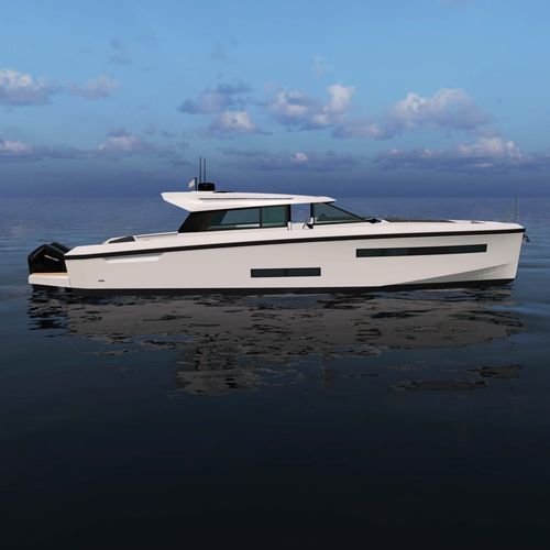 Express-Cruiser / Innenborder - 48 coupé - Delta POwerboats - Außenborder / zweimotorig / Hardtop