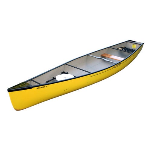 Mehrzweck-Kanu - MacKenzie Sport 18′ - Clipper Canoes - Dreisitzer / rot / grün