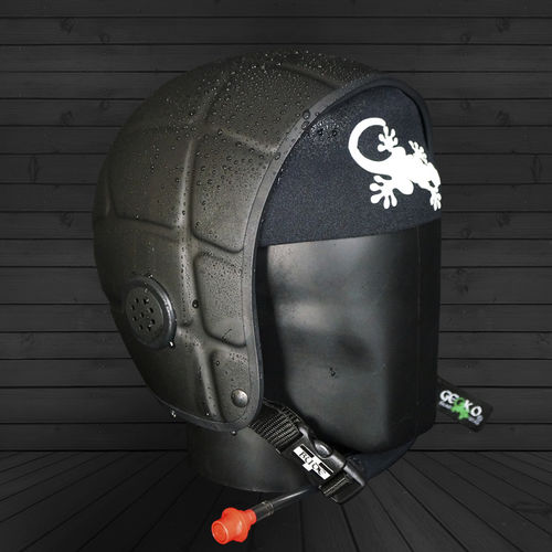 Helm für Wassersport - Surf in Matt Black - Gecko Headgear - für Erwachsene