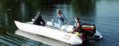 Katamaran-Schlauchboot - UD-550 - True North Dux - Außenborder / halbstarr / Tauch