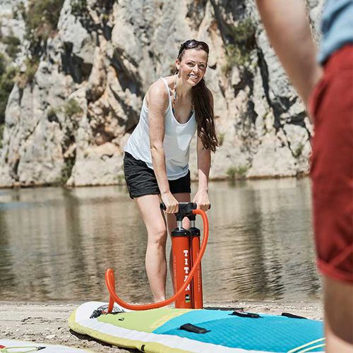 Kolbenluftpumpe - TITAN  - Red Paddle - Hand