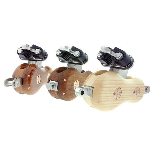 Einzelblock - Fiddle block with Camcleat - Ording Blockmakers - Violin / mit Bogen / Feder / für traditionelle Segelboote