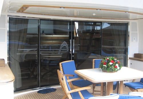Heck-Glasschiebetür - Tecnoinox   - für Yachten / gleitend