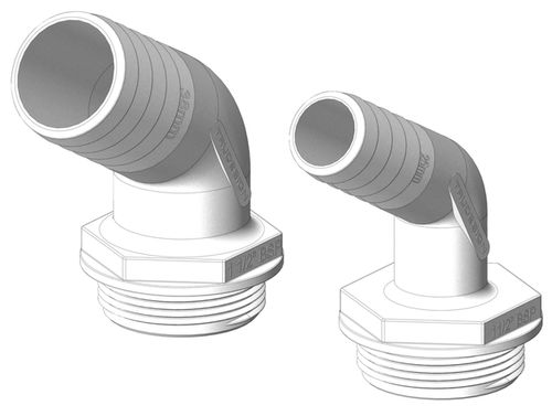 Kunststoff-Sanitäranschluss - 120° - Tru Design Plastics Ltd. 