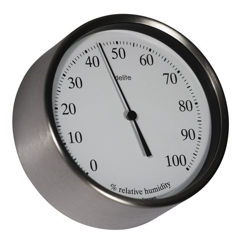 Analoges Hygrometer - 607700 - Delite  - Edelstahl / weiß