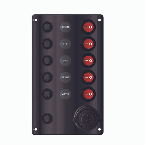 Schalttafel für Boot - 10226-BKUAC - AAA WORLD-WIDE ENTERPRISES LTD. - wasserdicht / mit USB-Anschluss