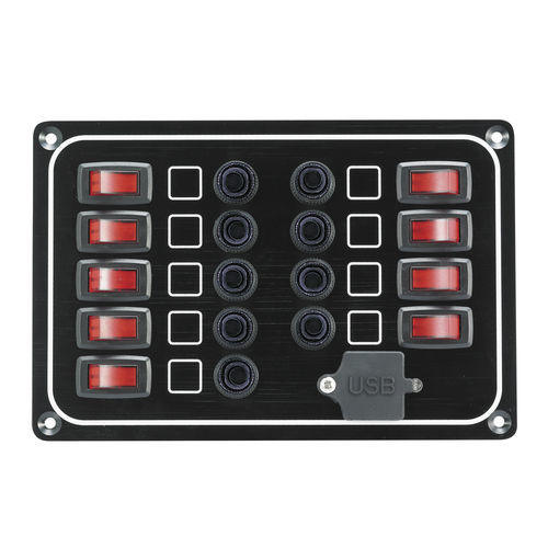 Schalttafel für Boot - 10266-BK - AAA WORLD-WIDE ENTERPRISES LTD. - Strom / wasserdicht / mit USB-Anschluss