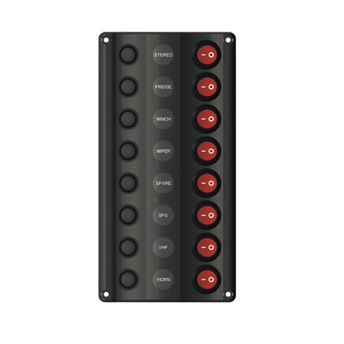 Schalttafel für Boot - 10028-BK - AAA WORLD-WIDE ENTERPRISES LTD. - Strom