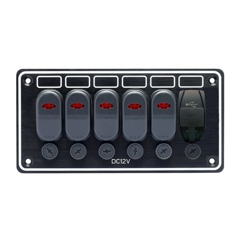 Schalttafel für Boot - 10147-BKU - AAA WORLD-WIDE ENTERPRISES LTD. - wasserdicht / mit USB-Anschluss