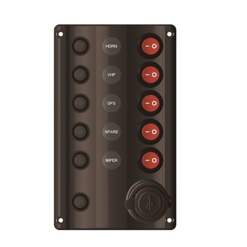 Schalttafel für Boot - 10226-BKU - AAA WORLD-WIDE ENTERPRISES LTD. - mit USB-Anschluss