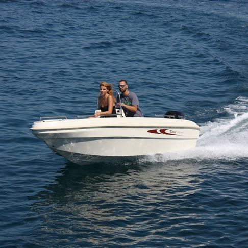 Außenborder-Konsolenboot - 400 - Karel Boats - mit Seitenkonsole / max. 4 Personen / Sonnendeck