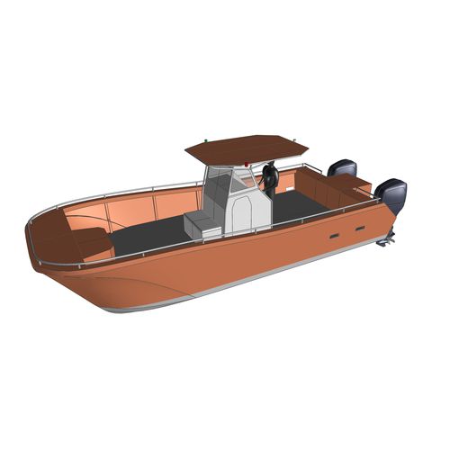 Katamaran-Konsolenboot - RIDER CS 28 - RIDER MARINE - Außenborder / zweimotorig / mit Mittelkonsole