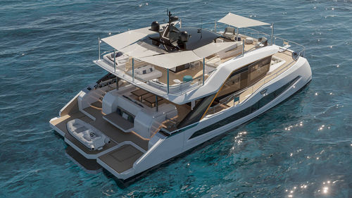 Katamaran-Motoryacht - 76 - WIDER Yachts - für Kreuzfahrten / Flybridge / 4 Kabinen