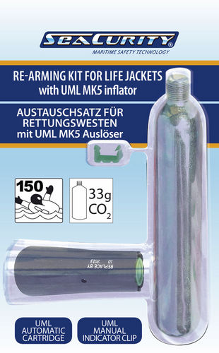 Nachfüllset für aufblasbare Rettungswesten - 52006 / 52007 - SeaCurity GmbH