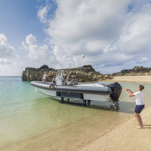Amphibisches Schlauchboot - X100 - Iguana Yachts - Außenborder / zweimotorig / RIB