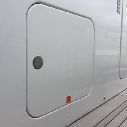 Deckluke für Boot - WALL - Metalstyle Srl - quadratisch / öffnend / Aluminium