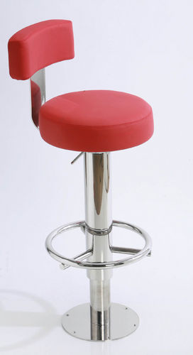 Barhocker für Yacht - MARGARITA - Metalstyle Srl - polierter Edelstahl / Runder Fuß