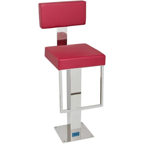 Barhocker für Yacht - VERGIN - Metalstyle Srl - polierter Edelstahl / Quadratischer Fuß