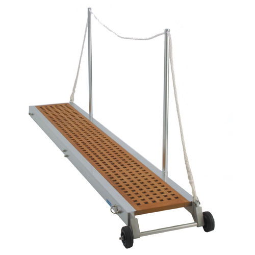 Gangway für Boot - NAOMI - Metalstyle Srl - manuell / Aluminium / Teakholz