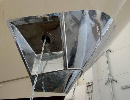 Bugschutzplatte für Boote (aus Edelstahl) - MUSONI - Metalstyle Srl