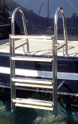 Bootsleiter - ISLAND SL - Metalstyle Srl - klappbar / zum Baden / polierter Edelstahl