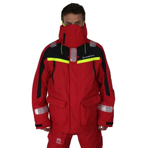 Jacke zum Offshore-Segeln - OFFSHORE - Orange Marine - wasserdicht / atmungsaktiv / Kapuzen