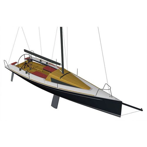 Daysailer-Segelboot - Gran Leggero  - CHANTIER DES ILEAUX - mit Mittelcockpit / Holz / Bugspriet