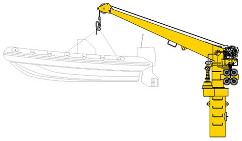 Davit für Rettungsboote - D SERIES - Allied Marine Crane - hydraulisch