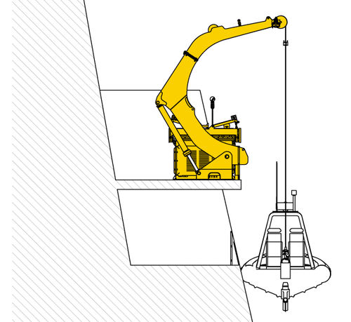 Davit für Boot - DDP SERIES - Allied Marine Crane - hydraulisch / schwenkbar